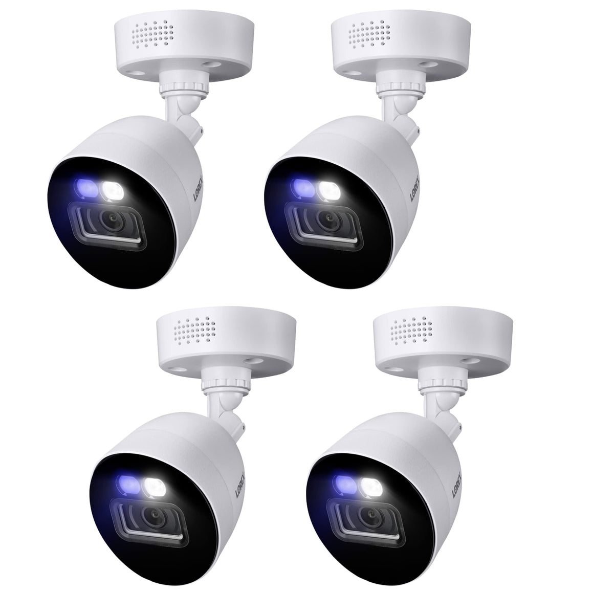 Lorex C884DA Indoor/Outdoor 4K Ultra HD Smart Deterrence CVI Wired Bullet Security Camera Color Night Vision Dual Warning LED Lights Siren 4PK Camera Only (M. ) (Renewed)