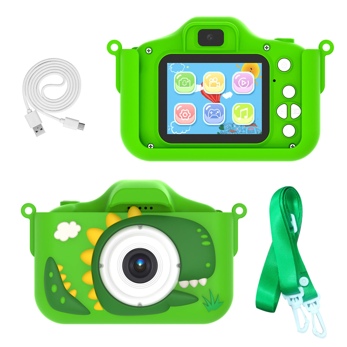 X5S Kids Camera - HD Cartoon Mini DSLR with Dual Lens