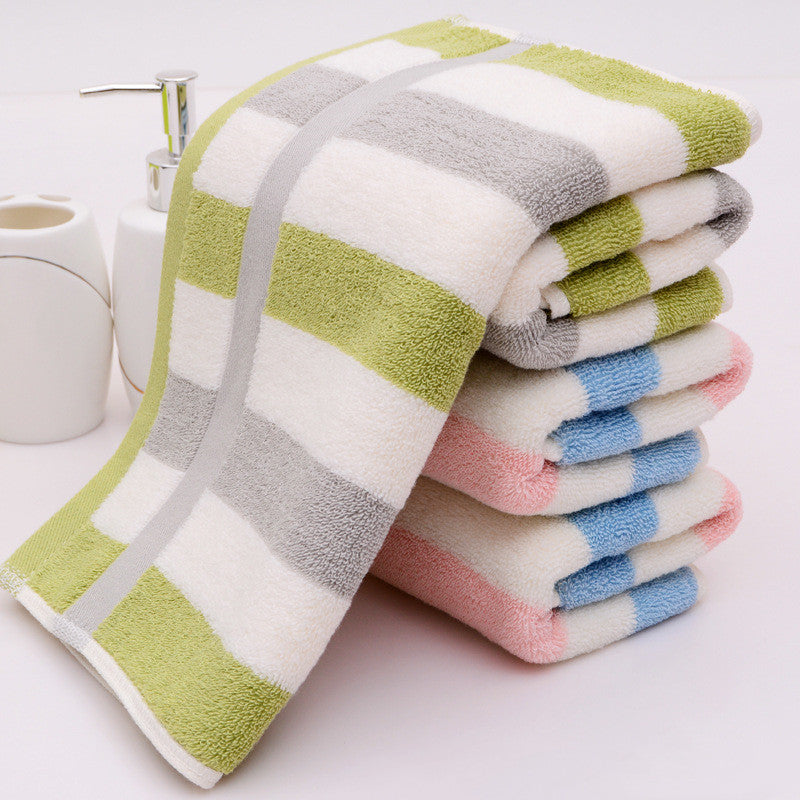 Thick Solid Color Sports Towels with Jacquard Stripes