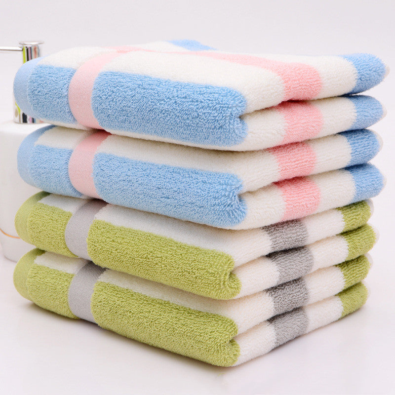 Thick Solid Color Sports Towels with Jacquard Stripes