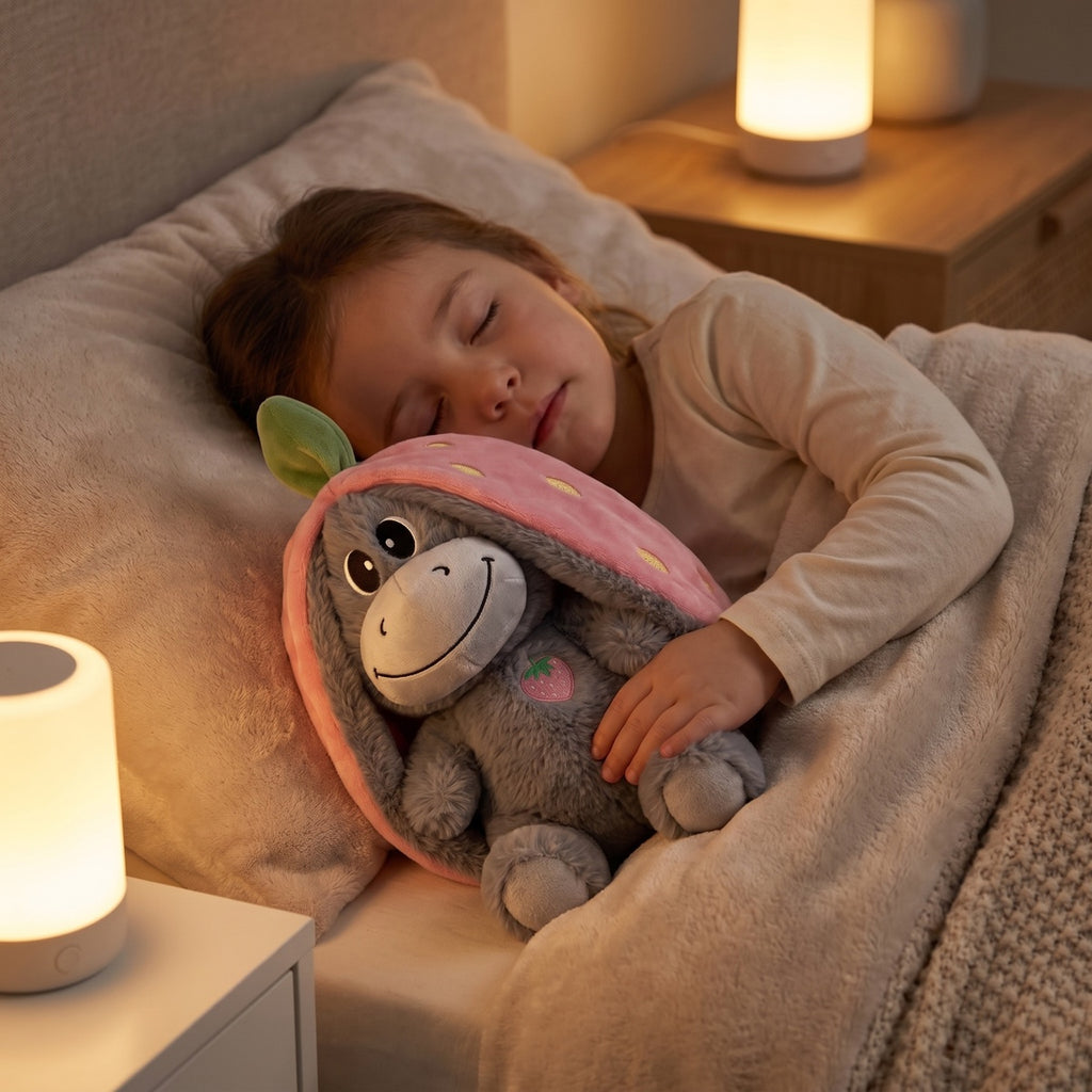 Baby Sleep Soother Plush Doll – Breathing Light & Soft Music