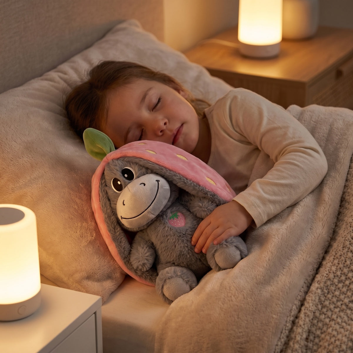 Baby Sleep Soother Plush Doll – Breathing Light & Soft Music