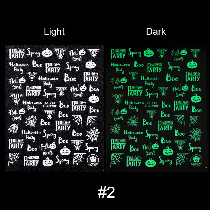 Luminous Halloween Nail Stickers