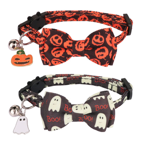 2-Pack Halloween Cat Collars