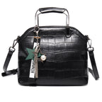 Crocodile Leather Backpack with Dual Straps