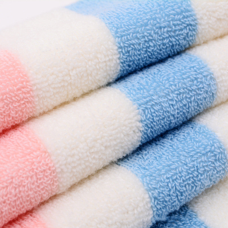 Thick Solid Color Sports Towels with Jacquard Stripes
