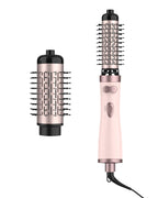 ANWA Rotating Hair Dryer Brush 4-in-1 Hot Air Styler and Rotating Brush Rotating Blow Dryer Brush with 2 Detachable Brushes(1.5"& 2") Pink
