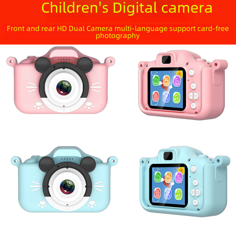 X5S Kids Camera - HD Cartoon Mini DSLR with Dual Lens